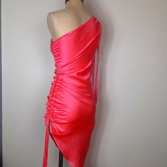 Amanda Uprichard Maryclare Dress in Fluro Pink size Small - Picture 5 of 16